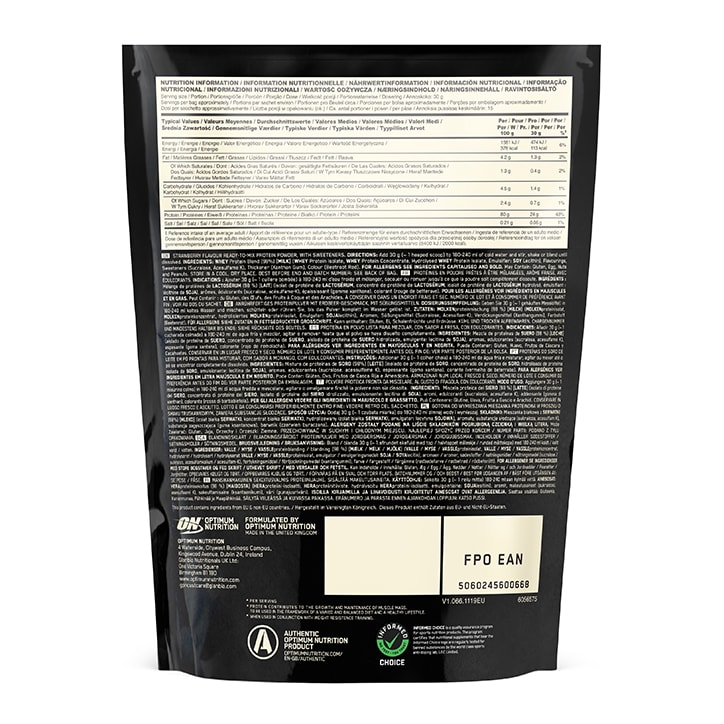 Optimum Nutrition Gold Standard 100% Whey Protein Strawberry 450g